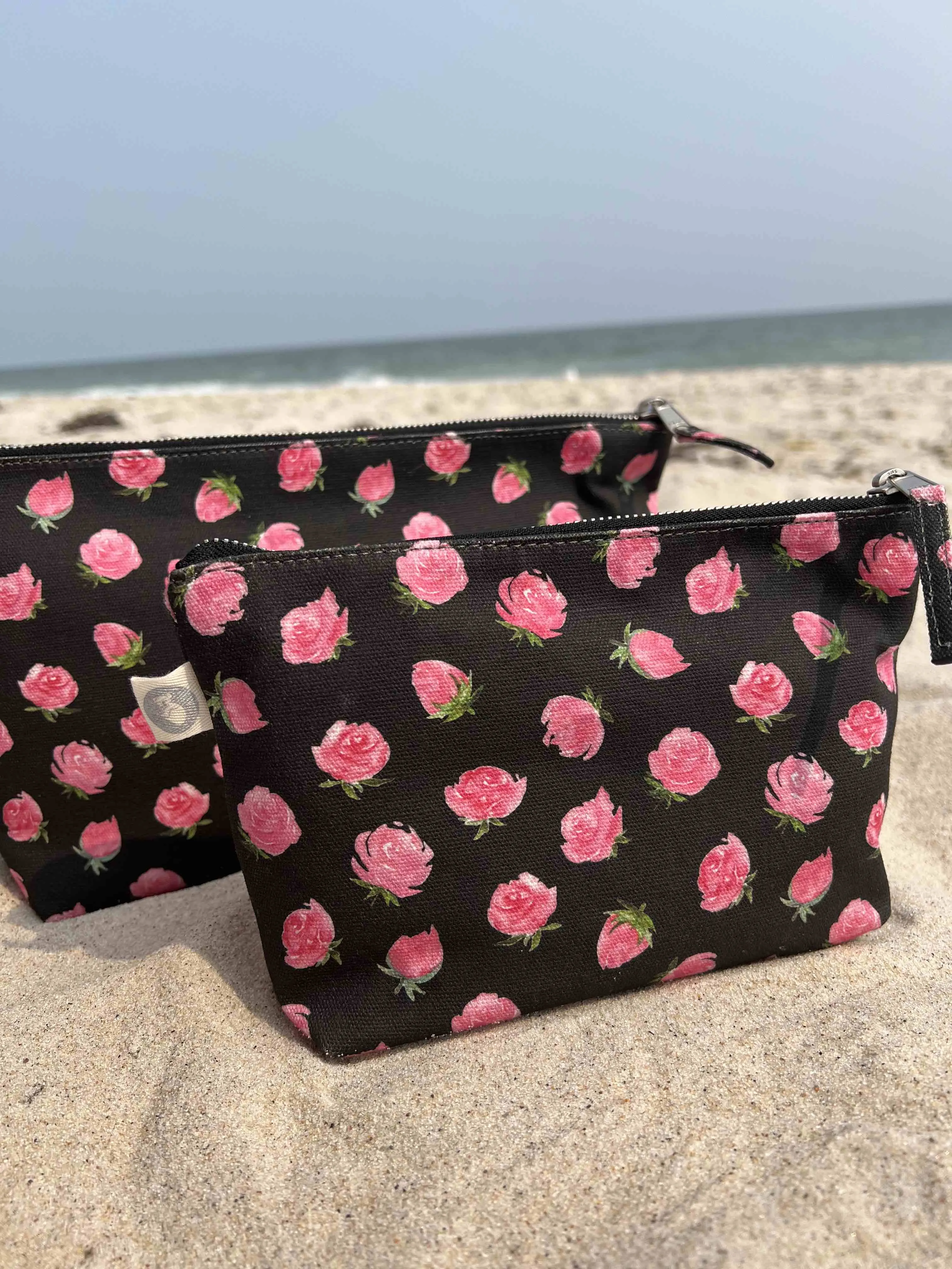 Black Floral Makeup Bag Set - Just $38 (a $76 value)