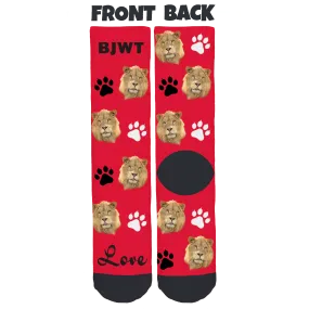 Black Jaguar-White Tiger Crew Socks