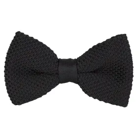 Black Knitted Bow Tie