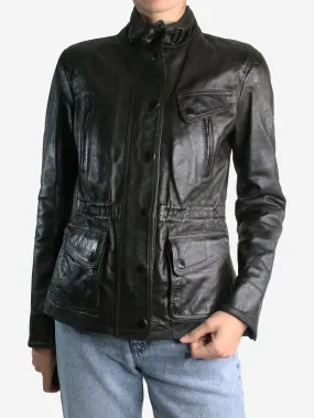 Black leather jacket - size IT 44