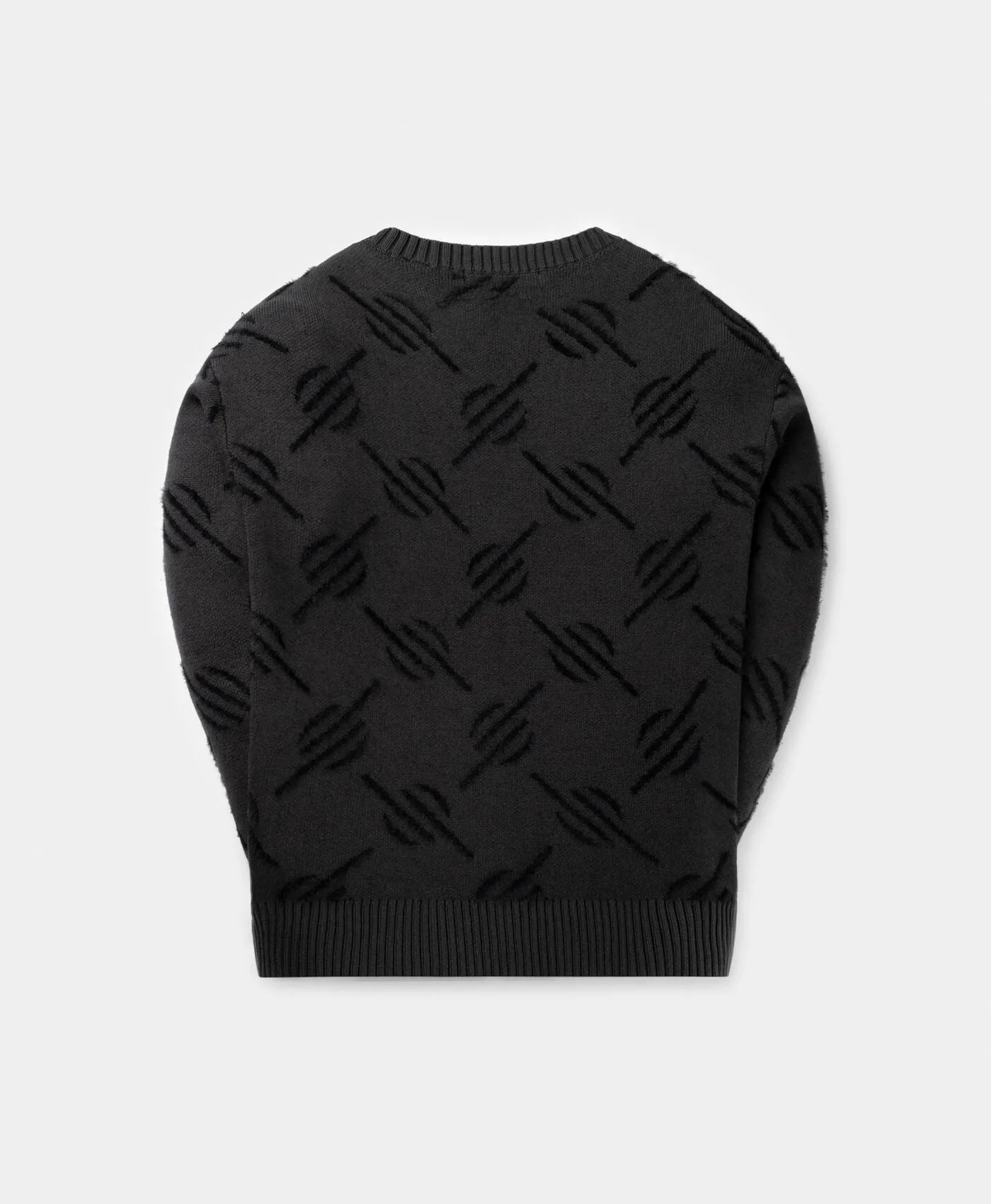 Black Tevin Monogram Knit Sweater