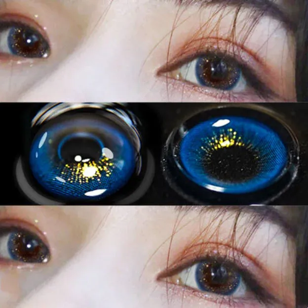 Blue contact lenses (two pieces)  KF83231