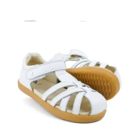 Bobux Kids   Plus Girls Cross Jump White Leather Sandal 837006