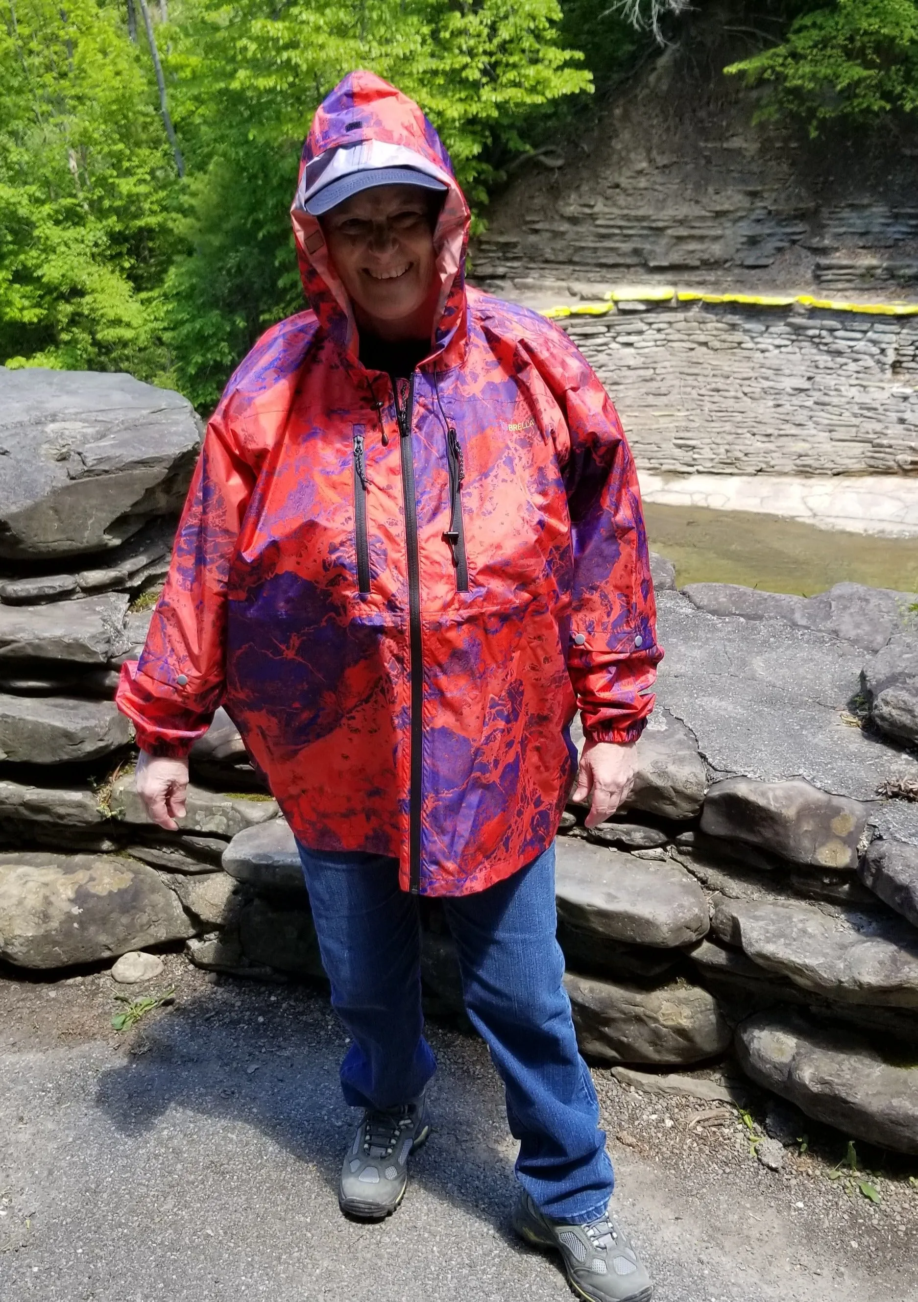 Brella 2015 Red Blue Unisex Rain Jacket