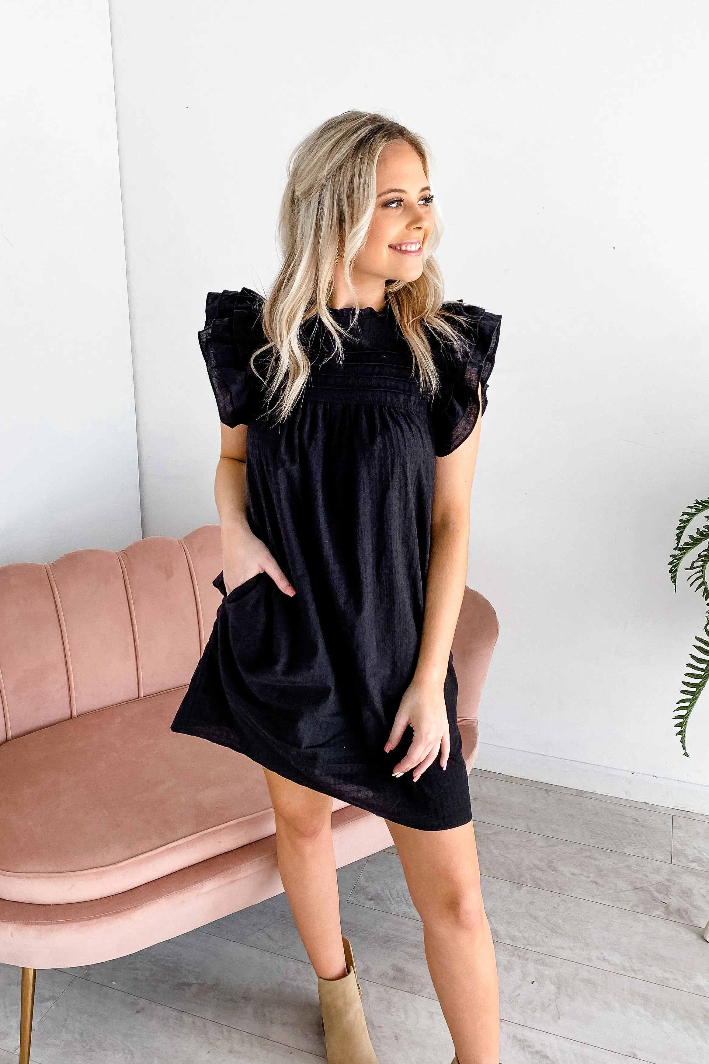 Brittany Flutter Sleeve Dress