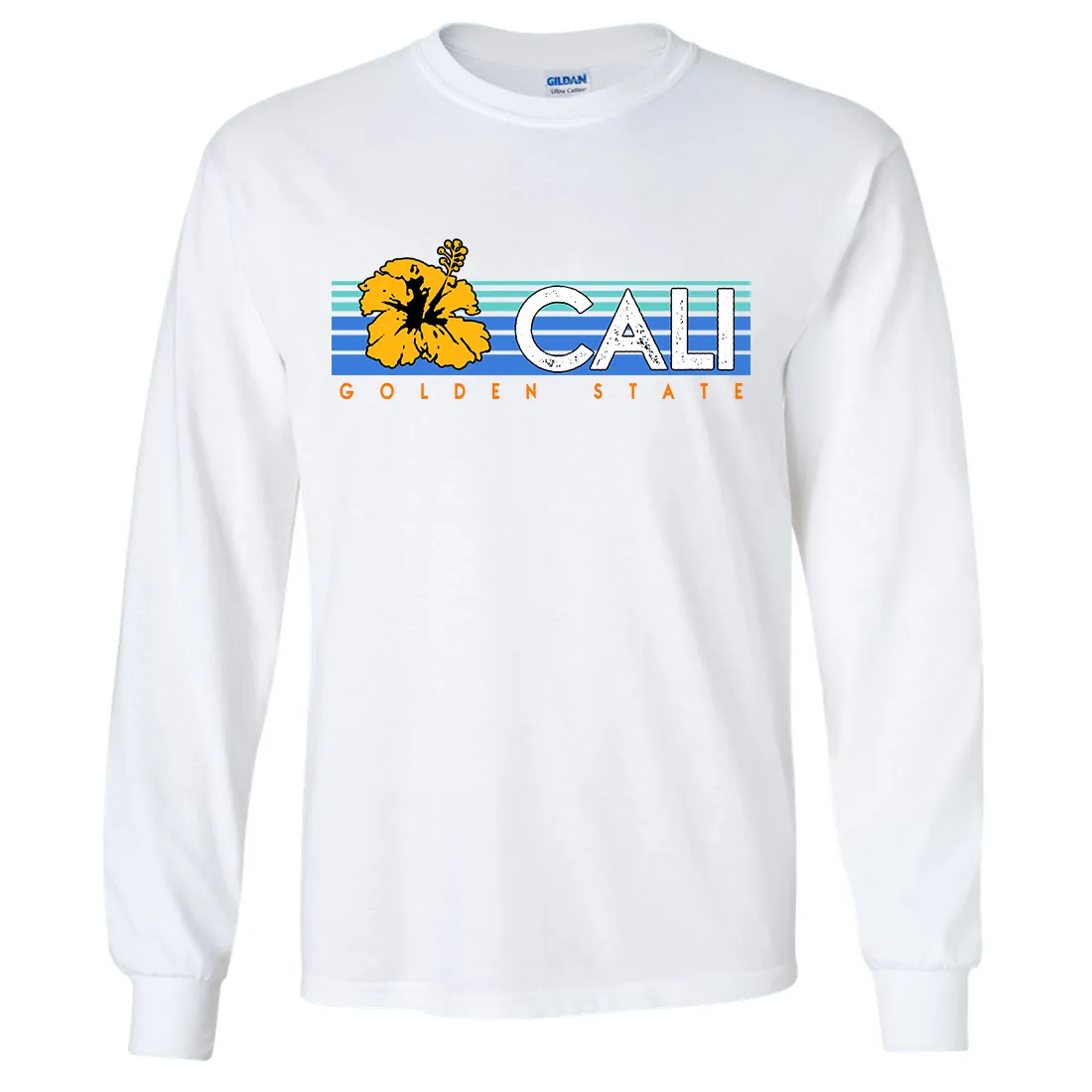 Cali Golden State Hibiscus Long Sleeve Shirt