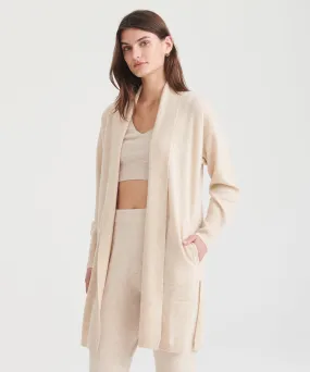 Cashmere Duster Cardigan with Side Slits