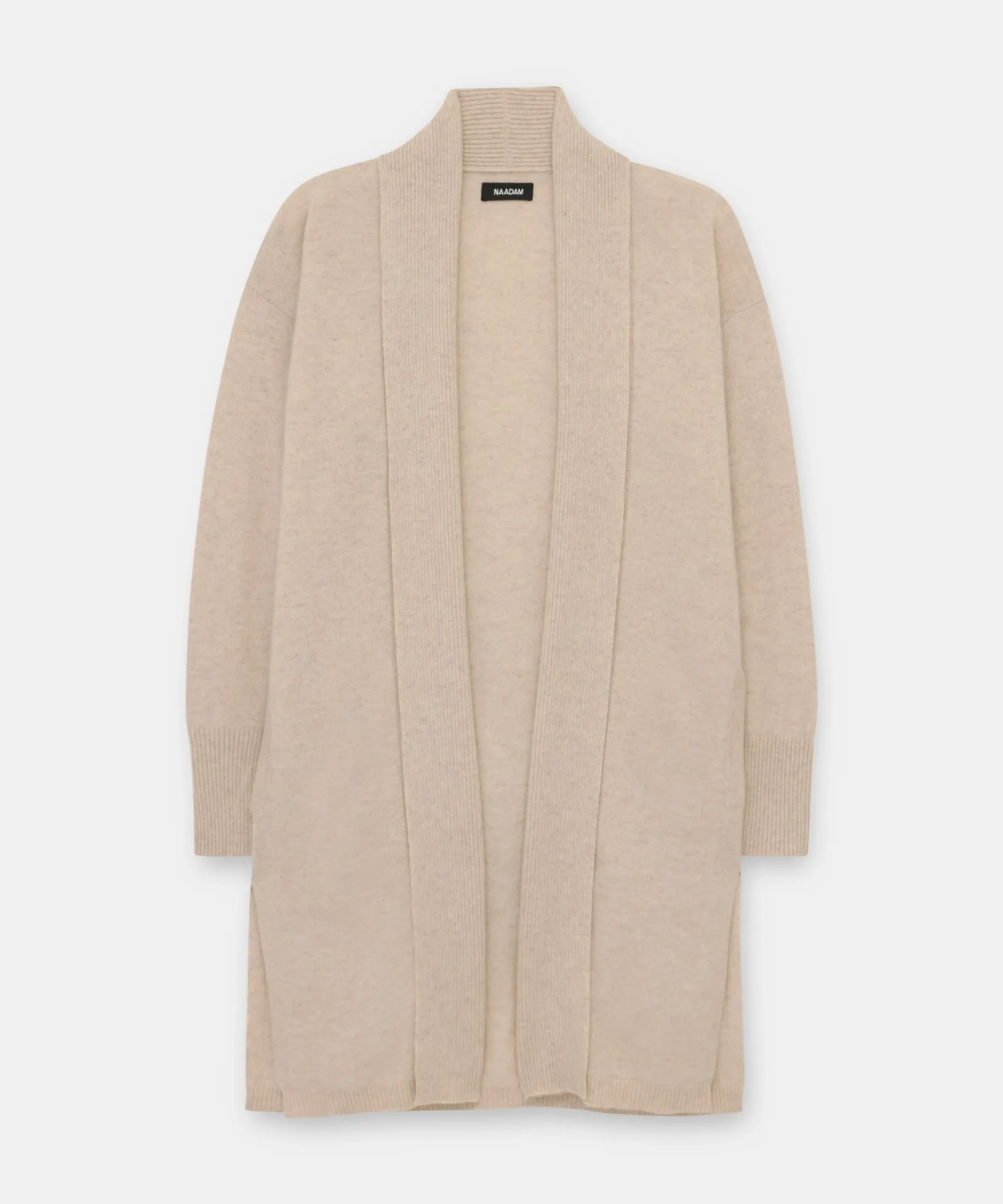 Cashmere Duster Cardigan with Side Slits