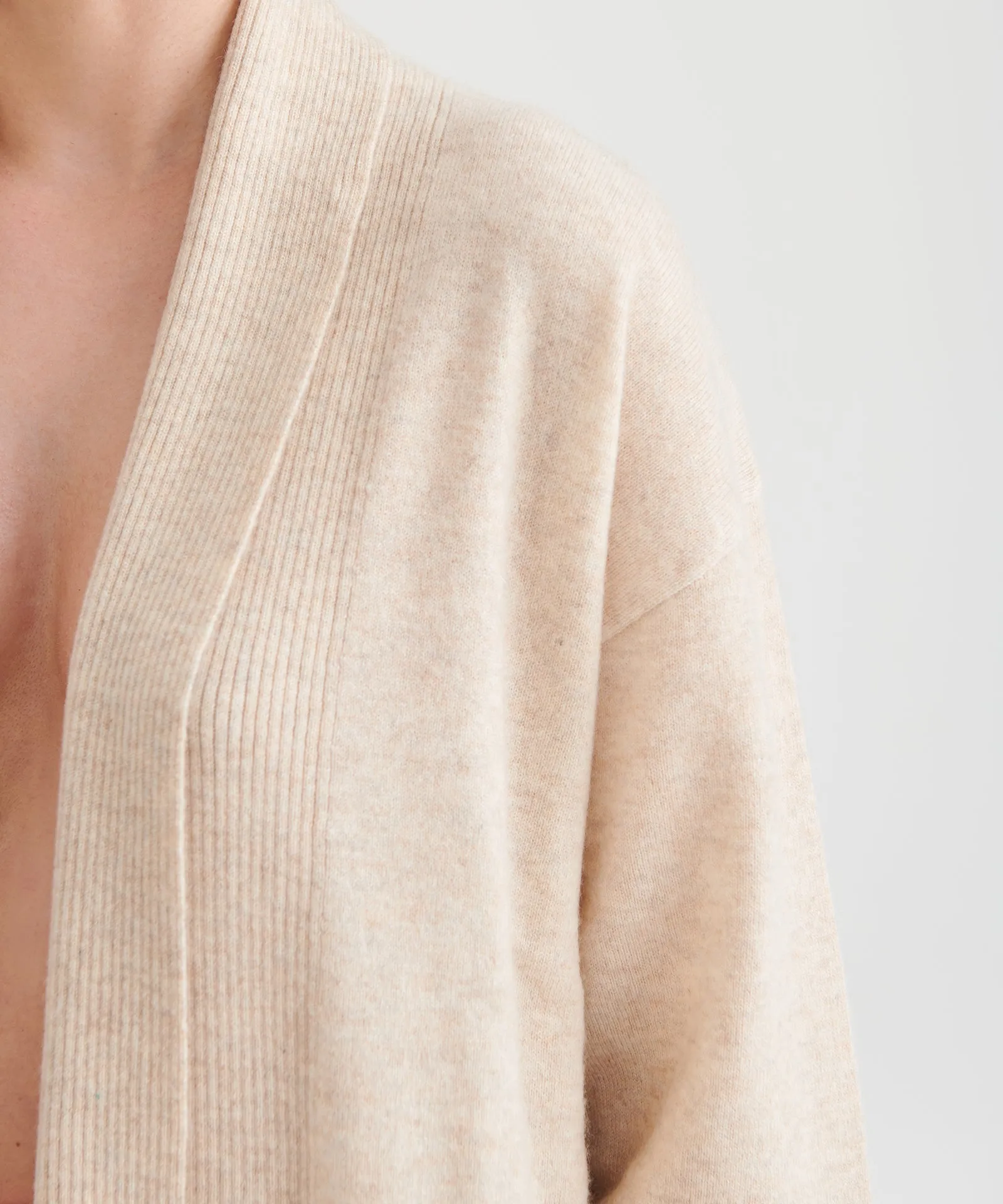 Cashmere Duster Cardigan with Side Slits