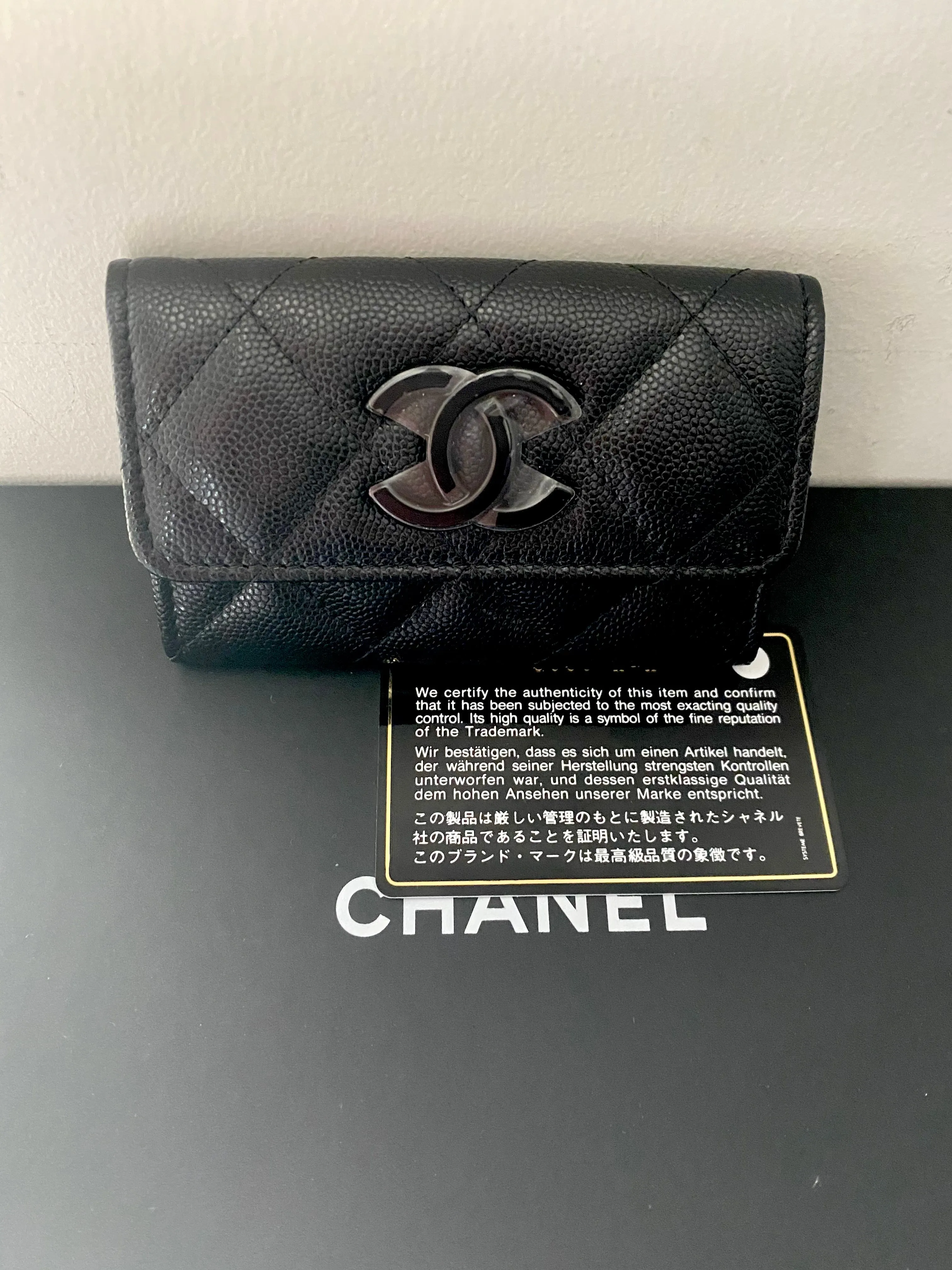 Chanel flap card holder.