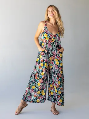 Chelsea Jumpsuit - Black Multi Floral