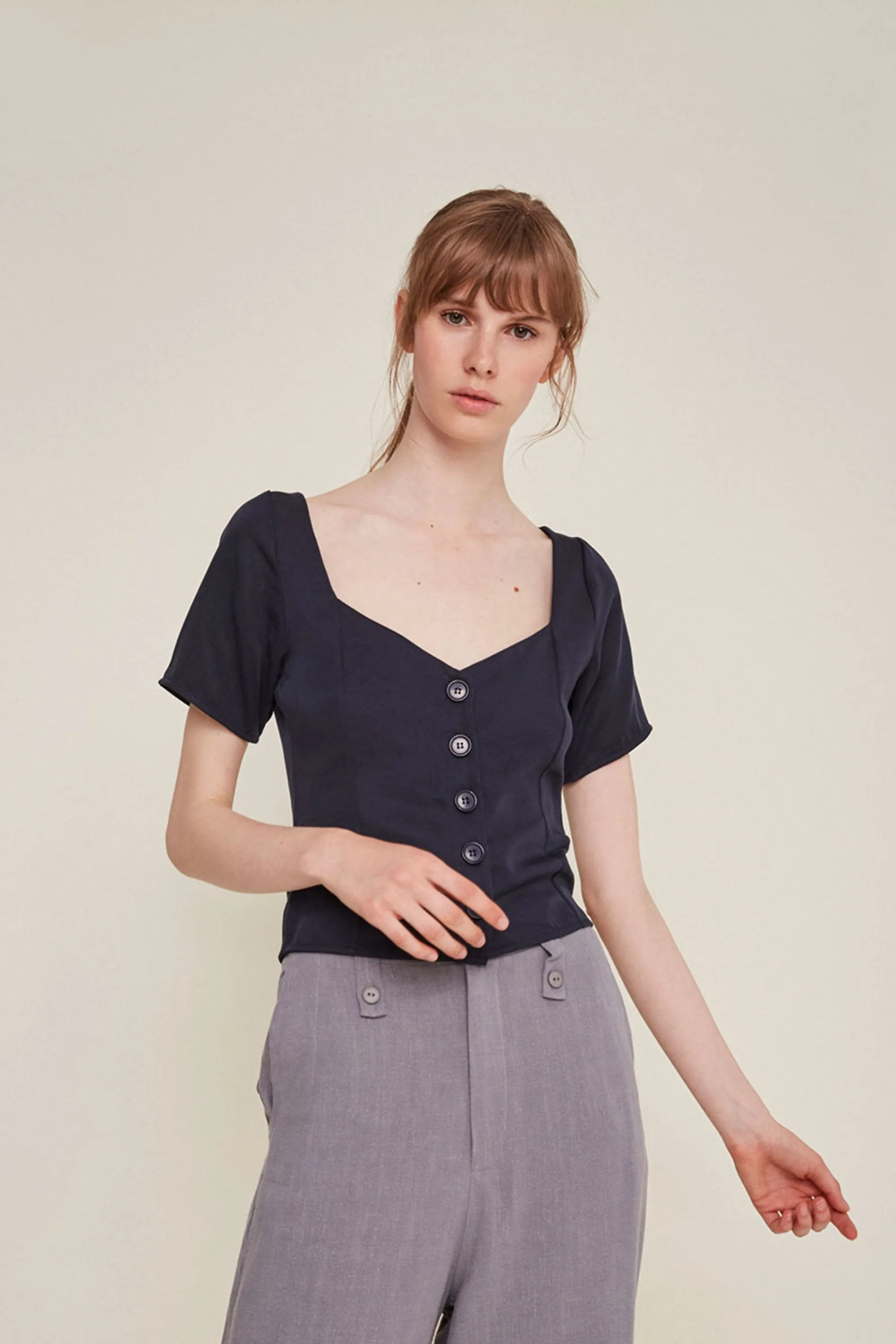 chiara top navy