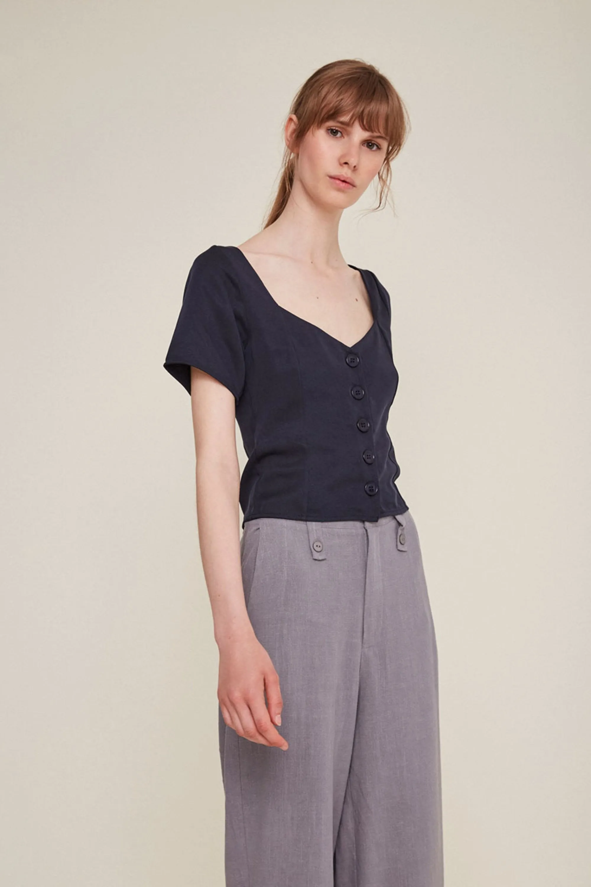 chiara top navy