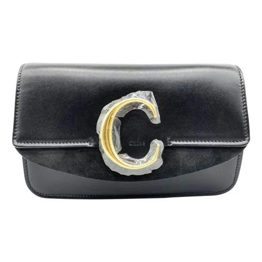 Chloe Mini Chain Wallet Black Leather Shoulder Bag