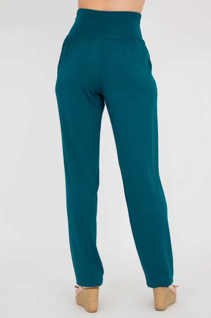 Clair Pant, Teal, Bamboo