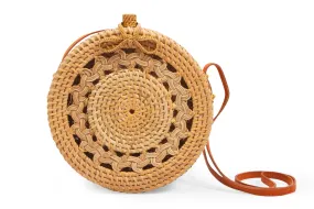 Classic Pattern Round Rattan Bag