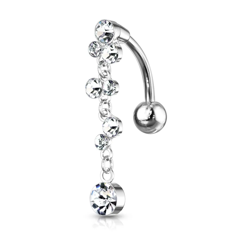 Climbing Wisteria Reverse Belly Piercing