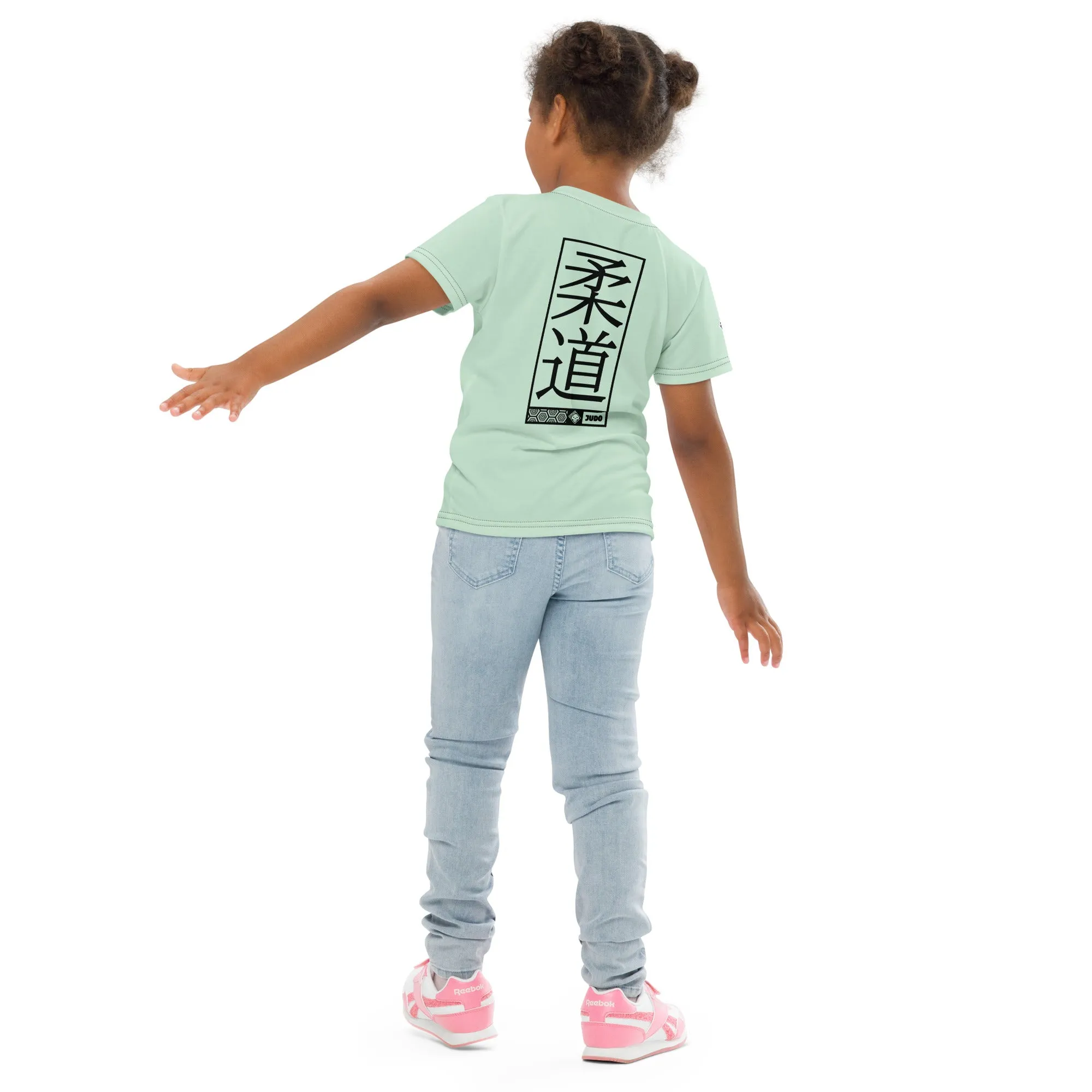 Confidently Active: Girl's Short Sleeve Judo Rash Guard - Surf Crest Alt