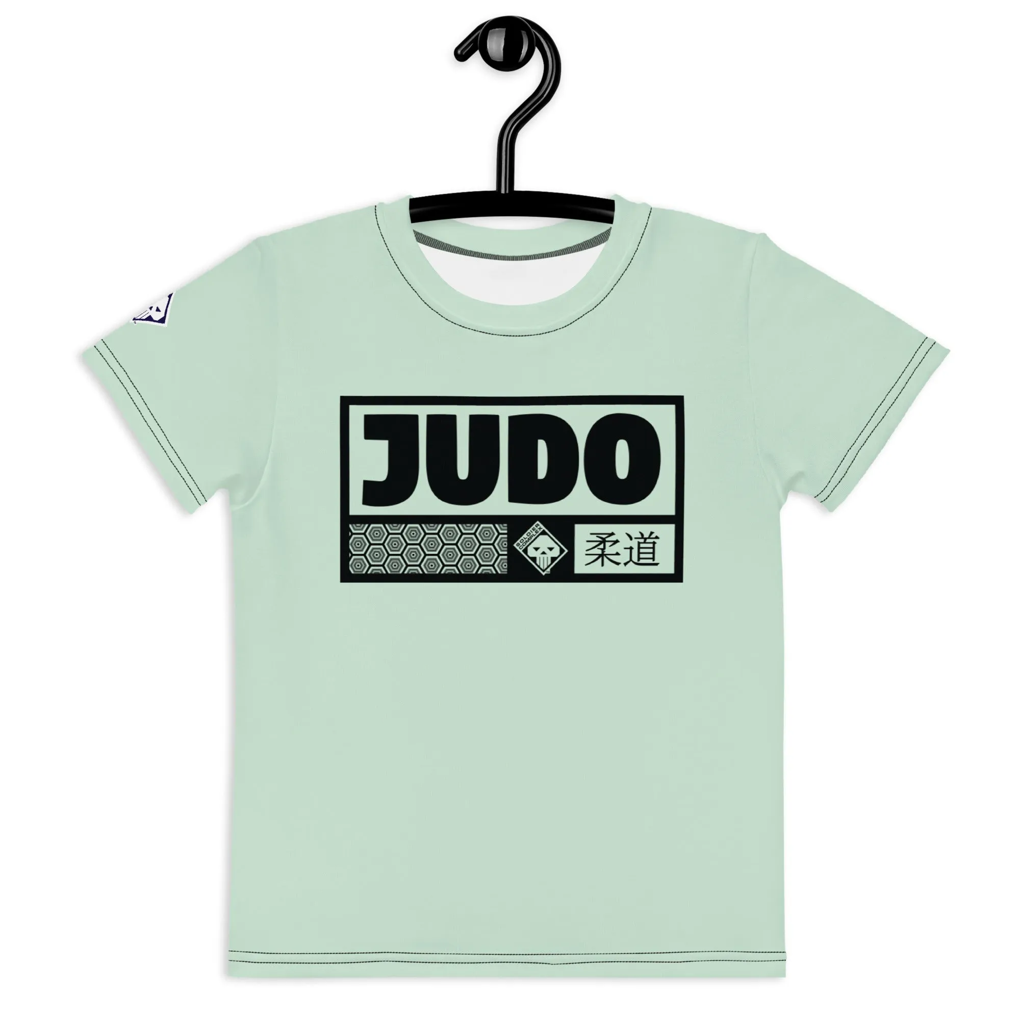 Confidently Active: Girl's Short Sleeve Judo Rash Guard - Surf Crest Alt