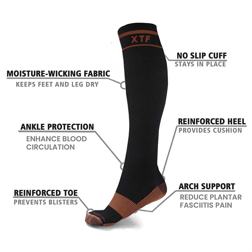 Copper-Infused Graduated Socks (6-Pairs)