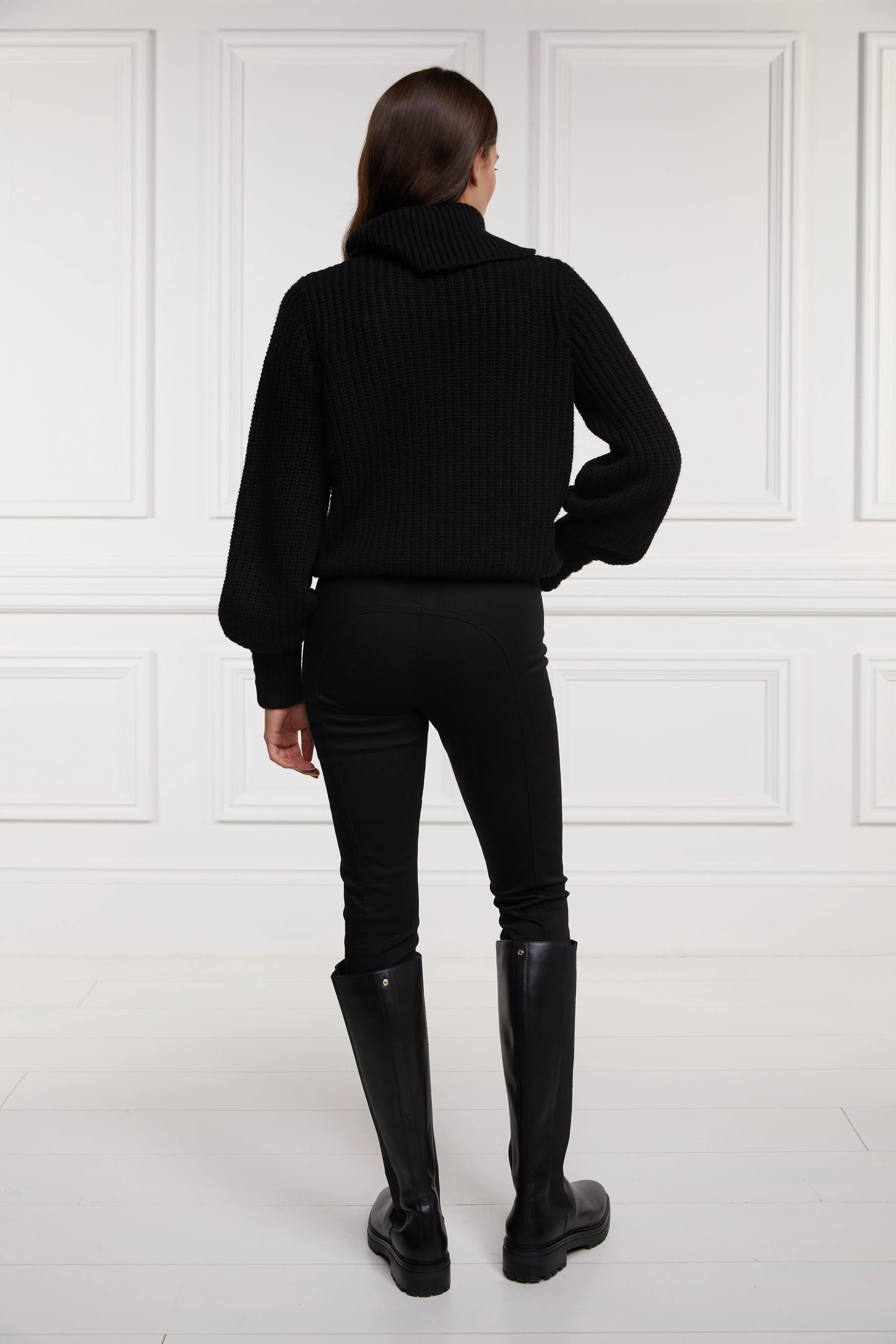 Corded Roll Neck Knit (Black)