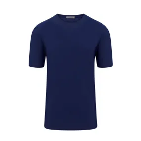 Corneliani Travel Tech Short Sleeve Stretch T-shirt (Blue Navy)