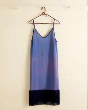 Cornflower Fringe Dress - M