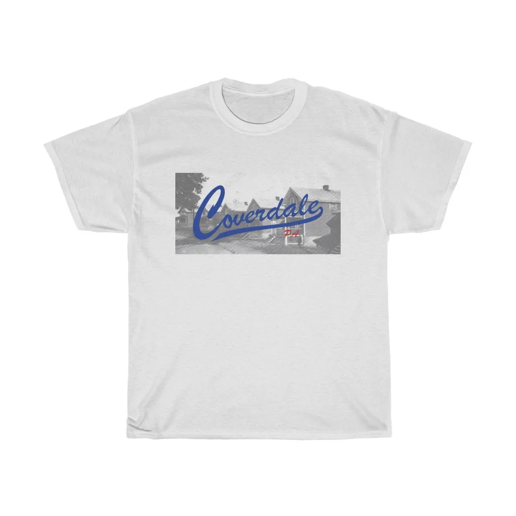 Coverdale Logo w Houses Unisex Heavy Cotton Tee