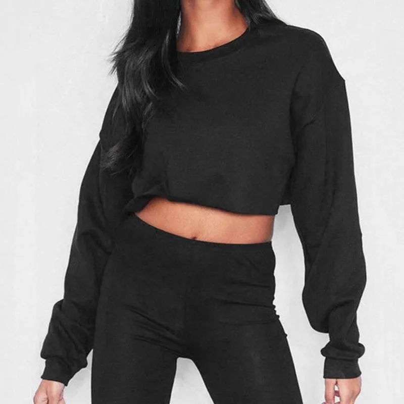 Crewneck Choppie Inn Crop Top Sports