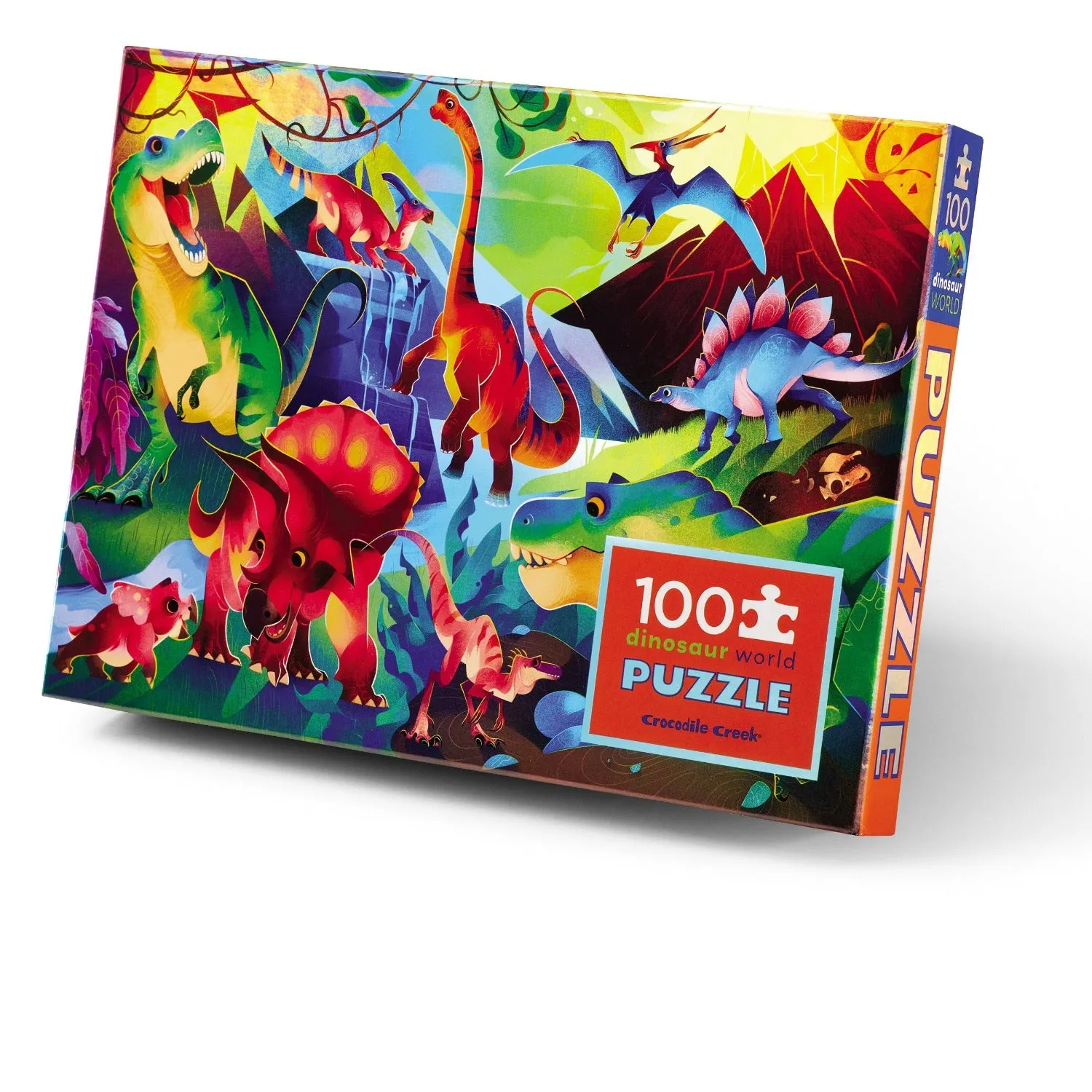 Crocodile Creek 100pc Holographic Puzzle - Dinosaur World