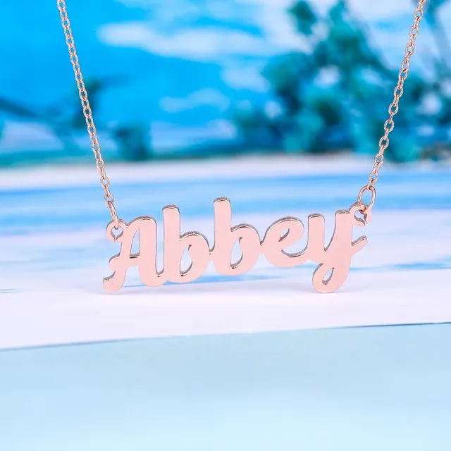 Customized necklace in real silver or real gold with your loved ones name