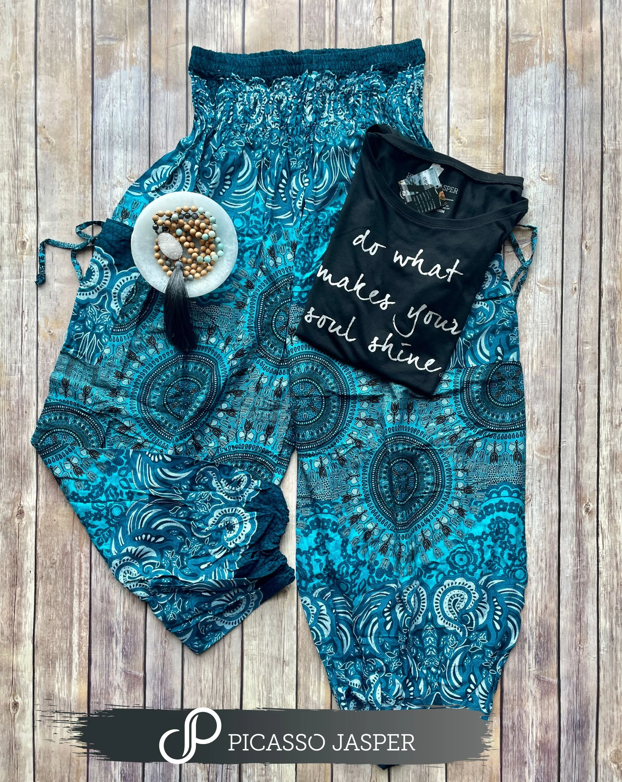 Do What Makes Your Soul Shine Tee   Mandala Two Pocket   Crystal- Bundle!