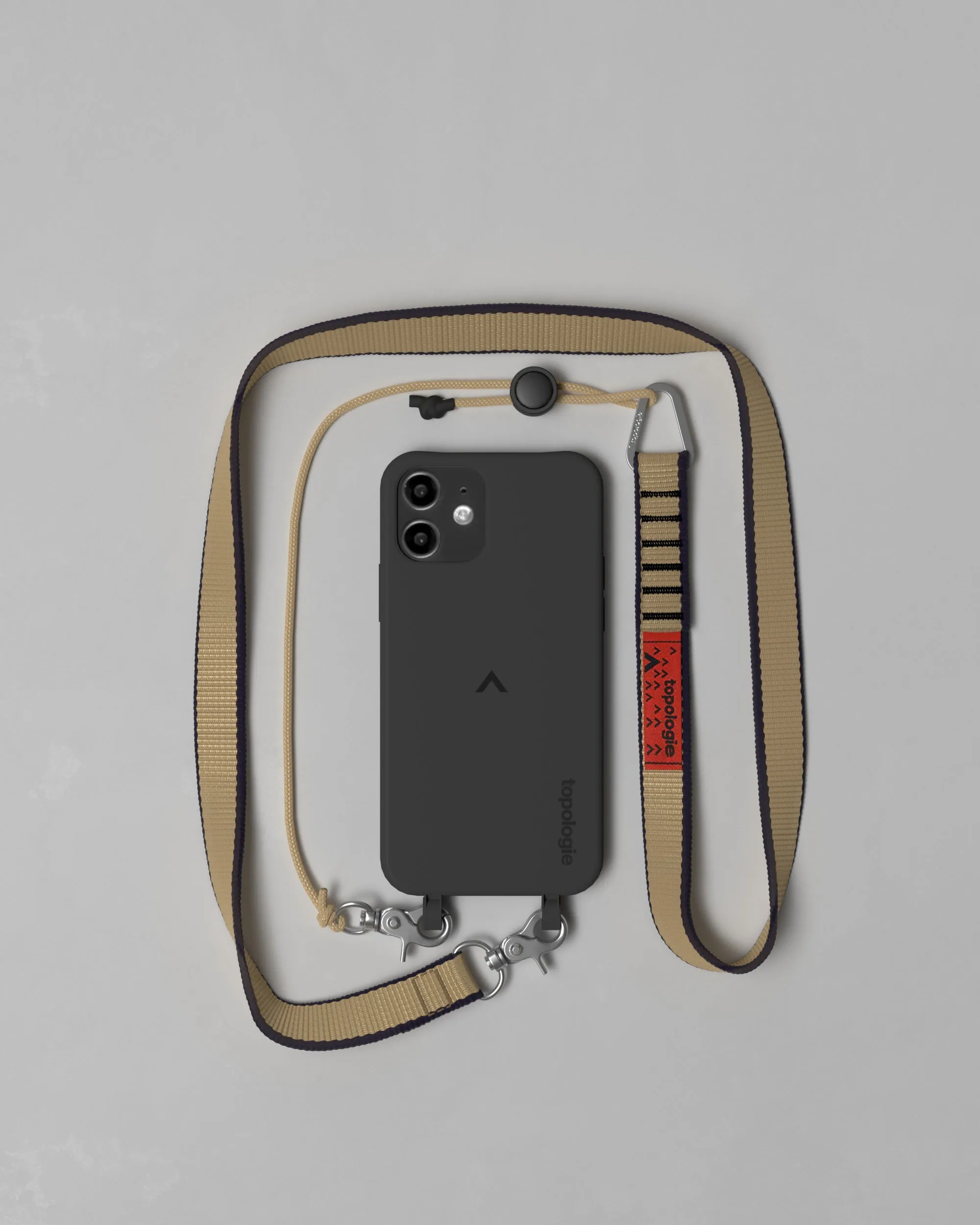 Dolomites Phone Case / Black / 20mm Khaki