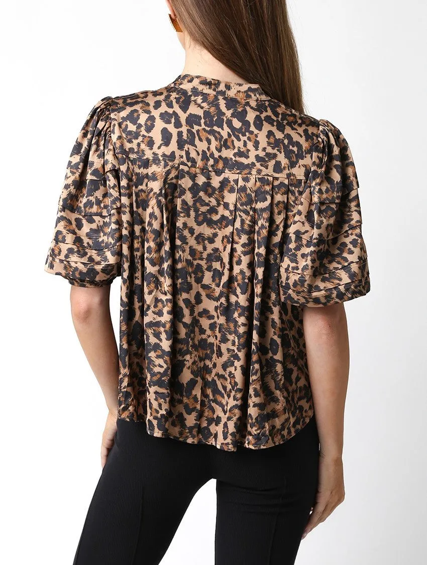 Dominque Leopard Top