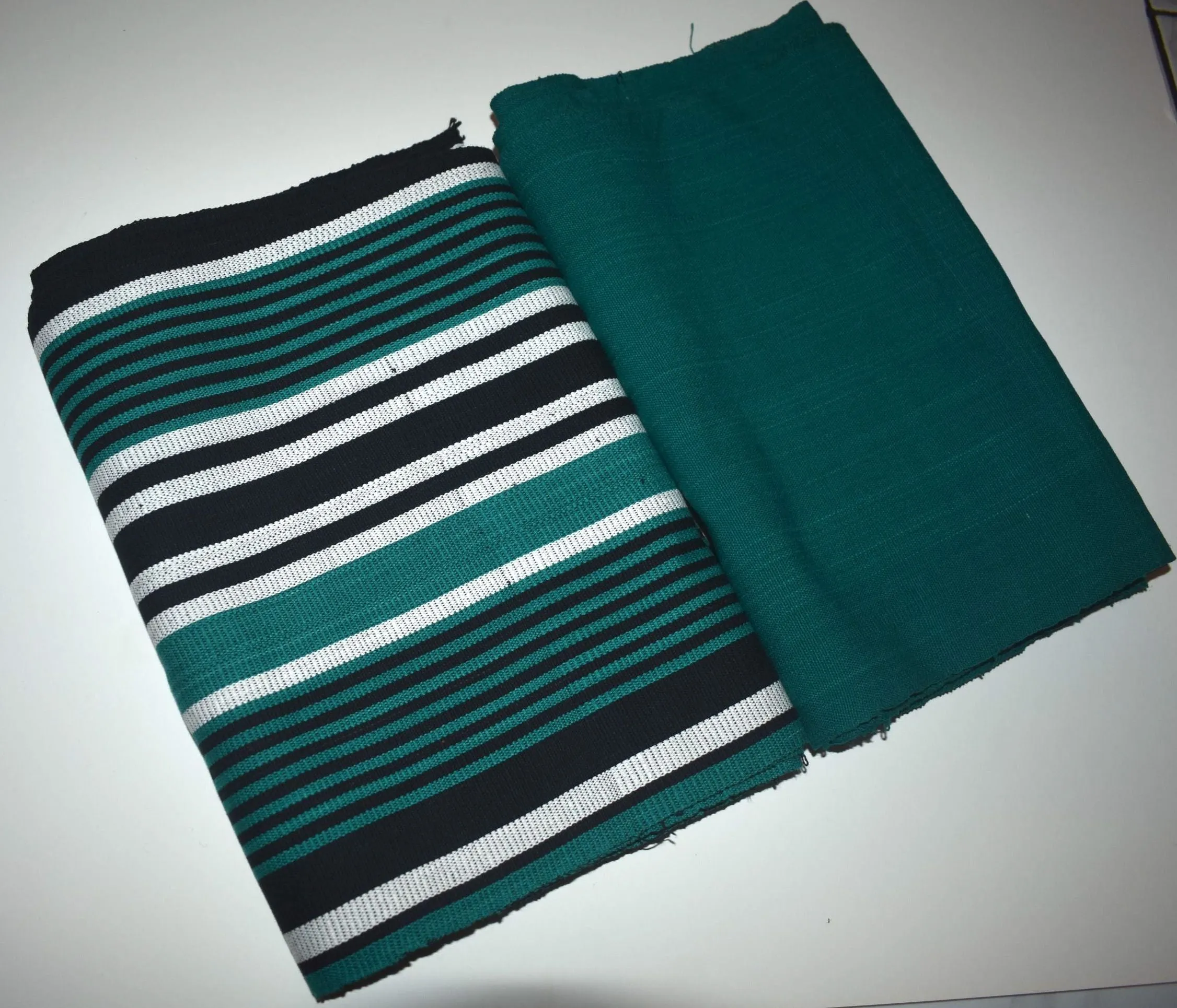 Dual Tone Faso Dan Fani, Green and Black Stripes