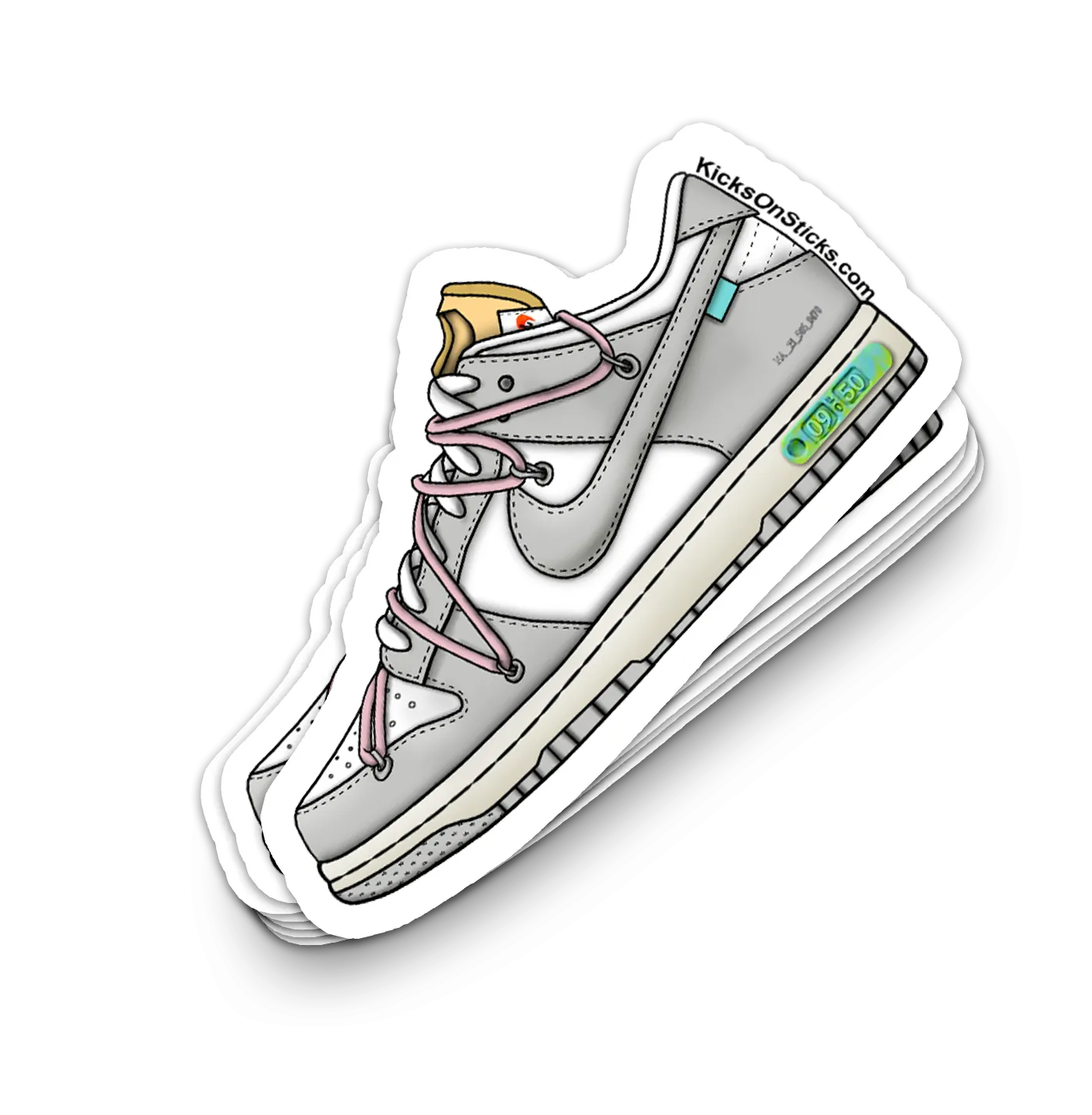 Dunk Low "Off-White Lot 9" Sneaker Sticker