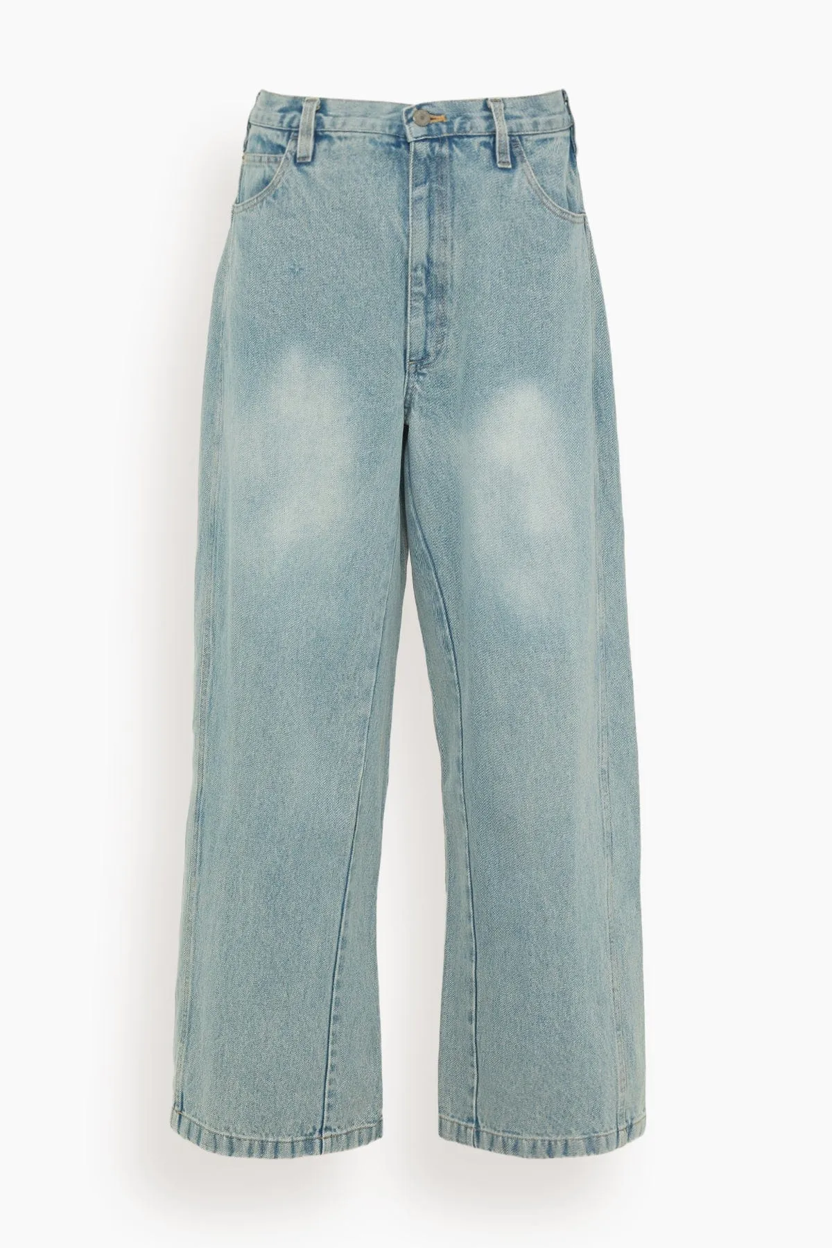 Elena Denim Baggy Jeans in Denim Blue