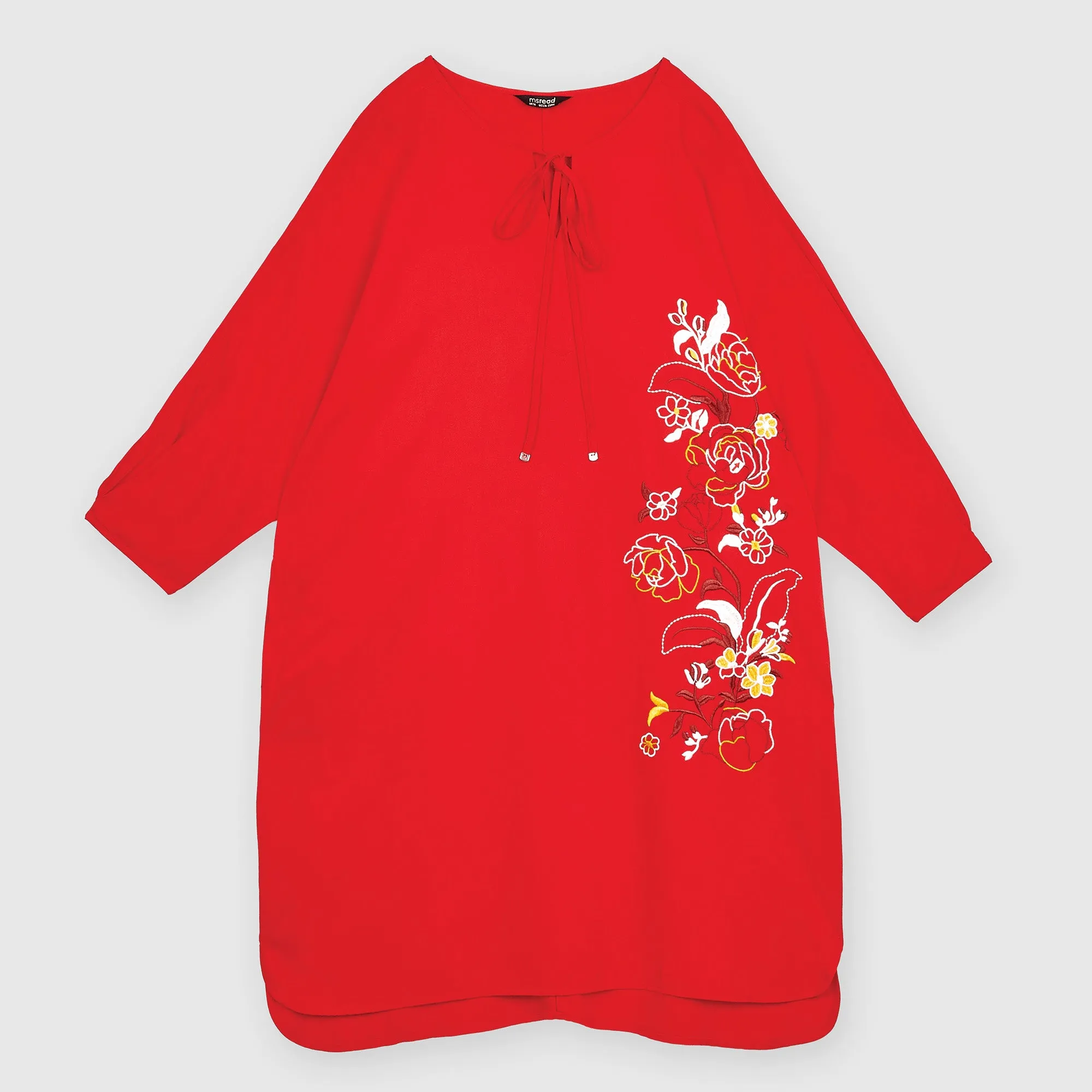 Embroidered  Dolman Dress