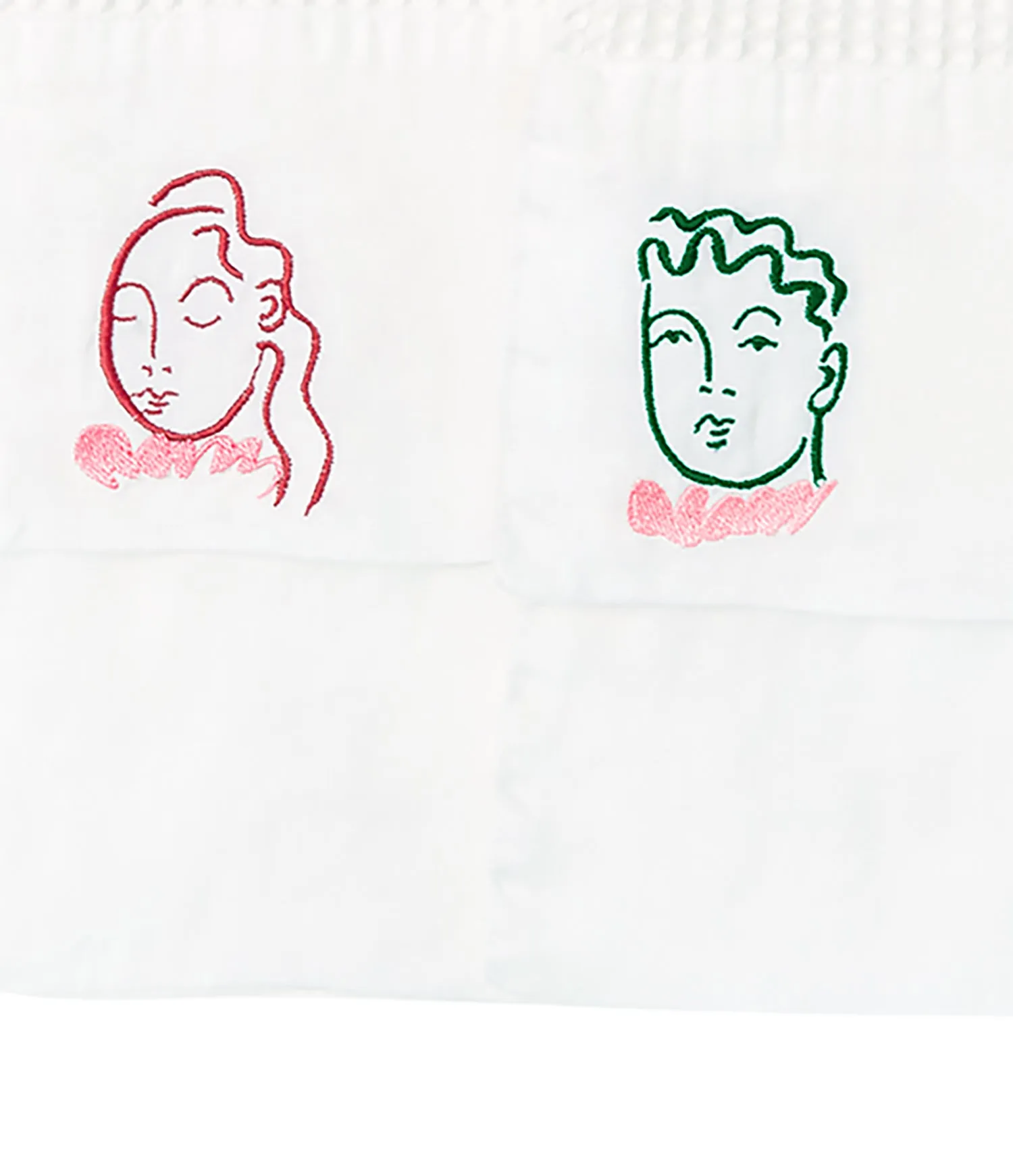 Emile and Elodie  - Pair of Embroidered Hand Towels