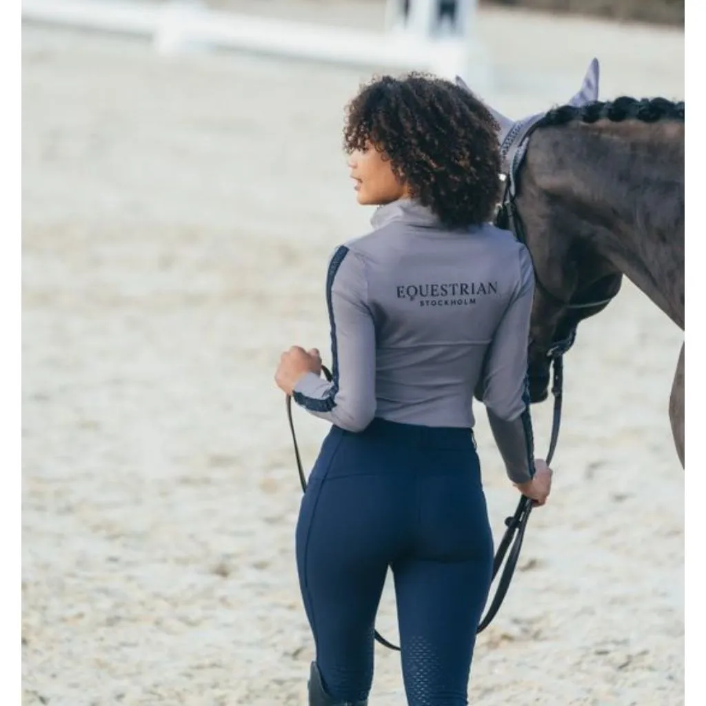 Equestrian Stockholm Long Sleeved Power Top BLUE ASH