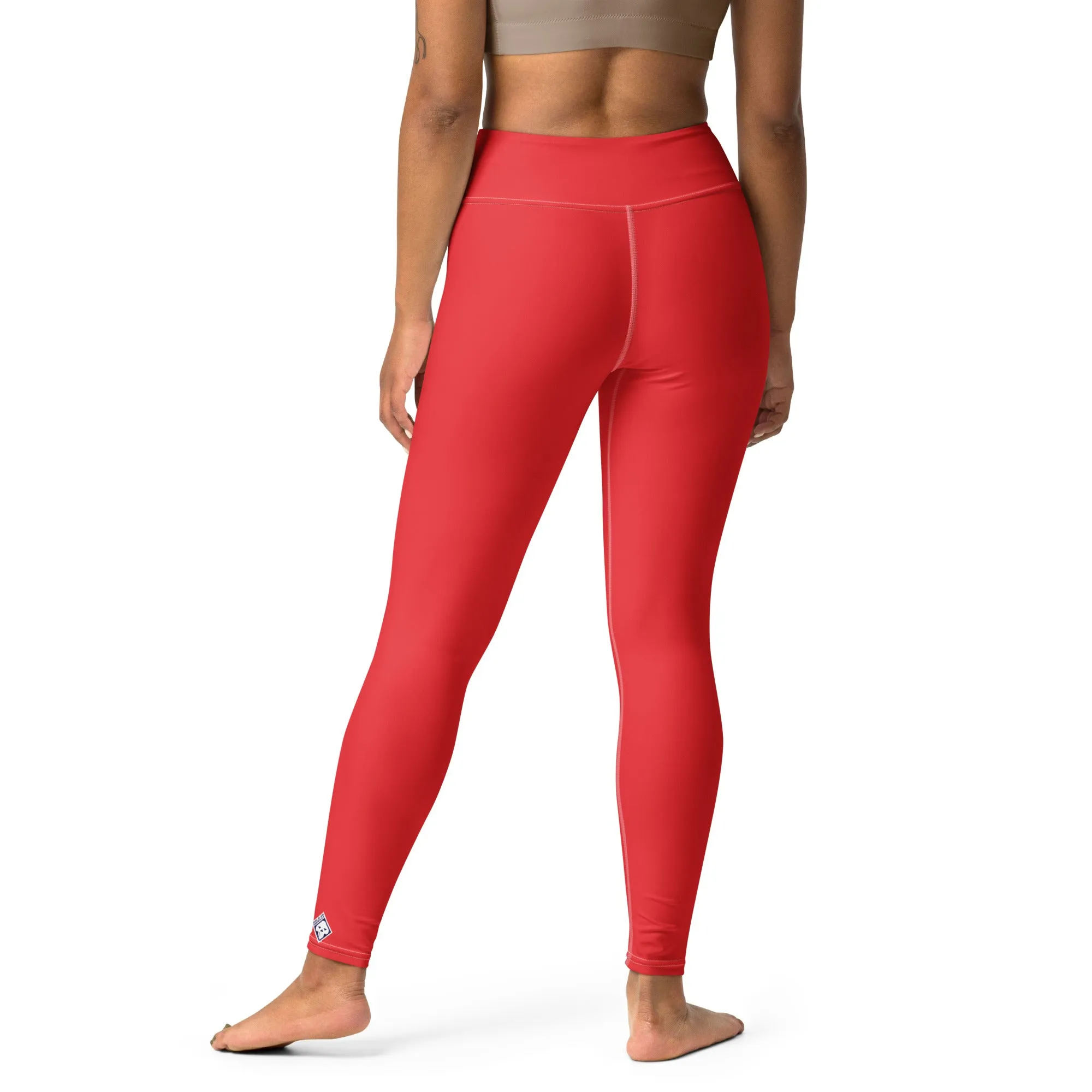 Everyday Comfort: Women's Solid Color Yoga Pants Leggings - Scarlet