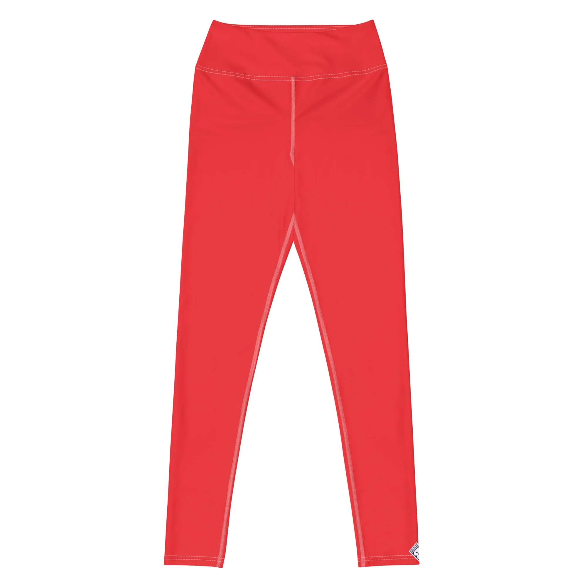 Everyday Comfort: Women's Solid Color Yoga Pants Leggings - Scarlet