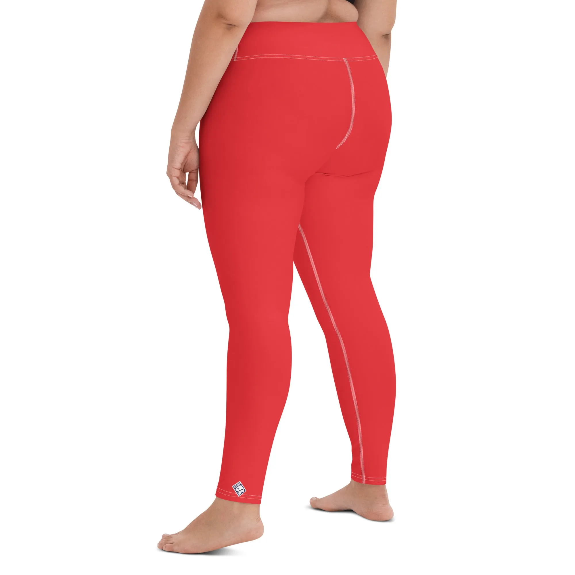 Everyday Comfort: Women's Solid Color Yoga Pants Leggings - Scarlet