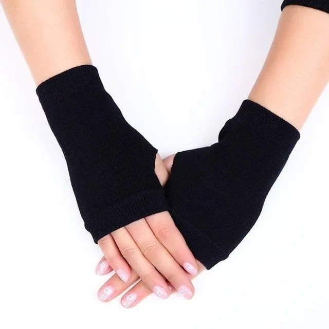 Fashion Girls Lovely Cat Claw Paw Plush Mittens