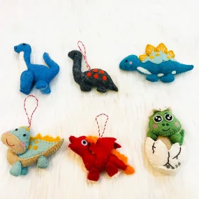 Felt Dinosaur Christmas Ornament