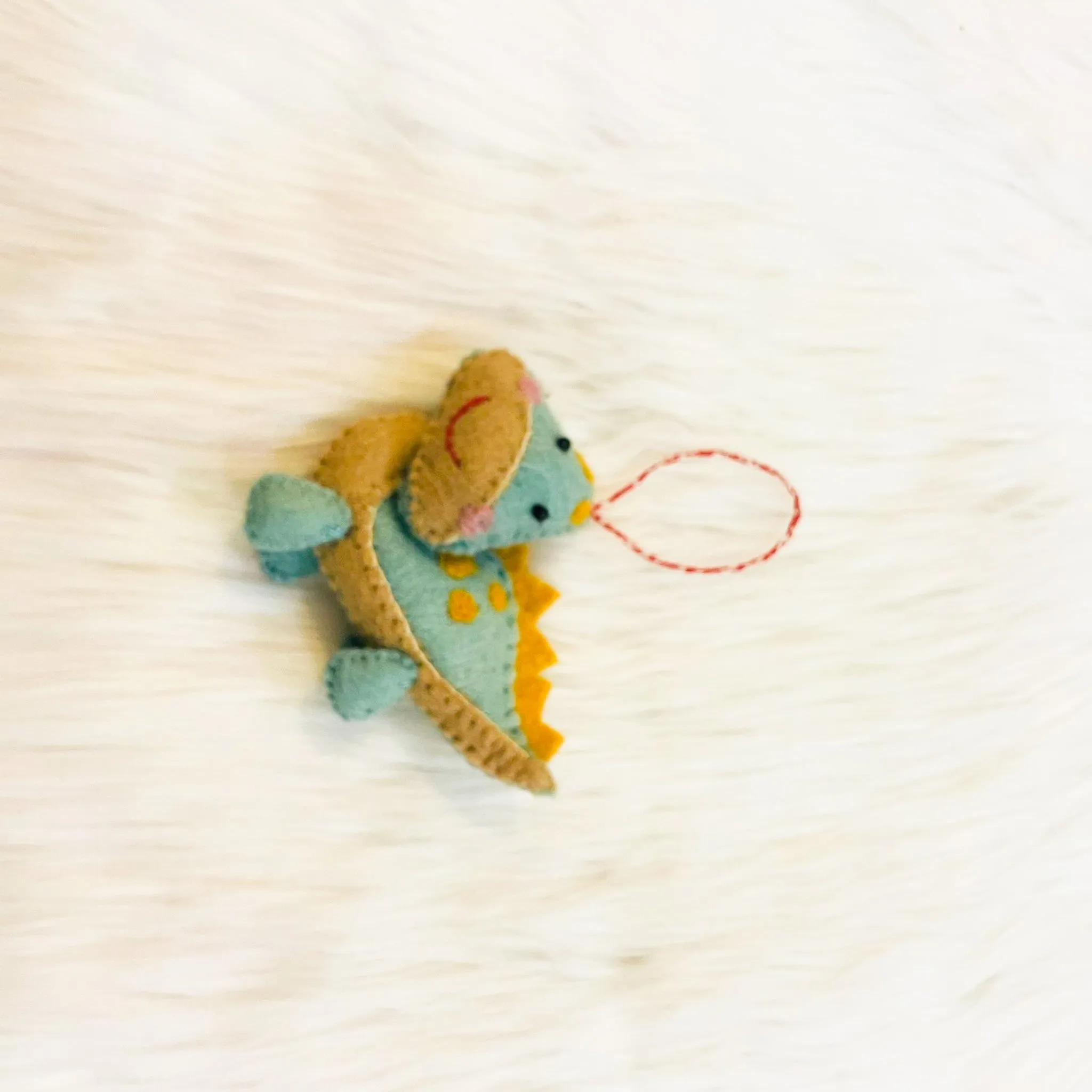 Felt Dinosaur Christmas Ornament