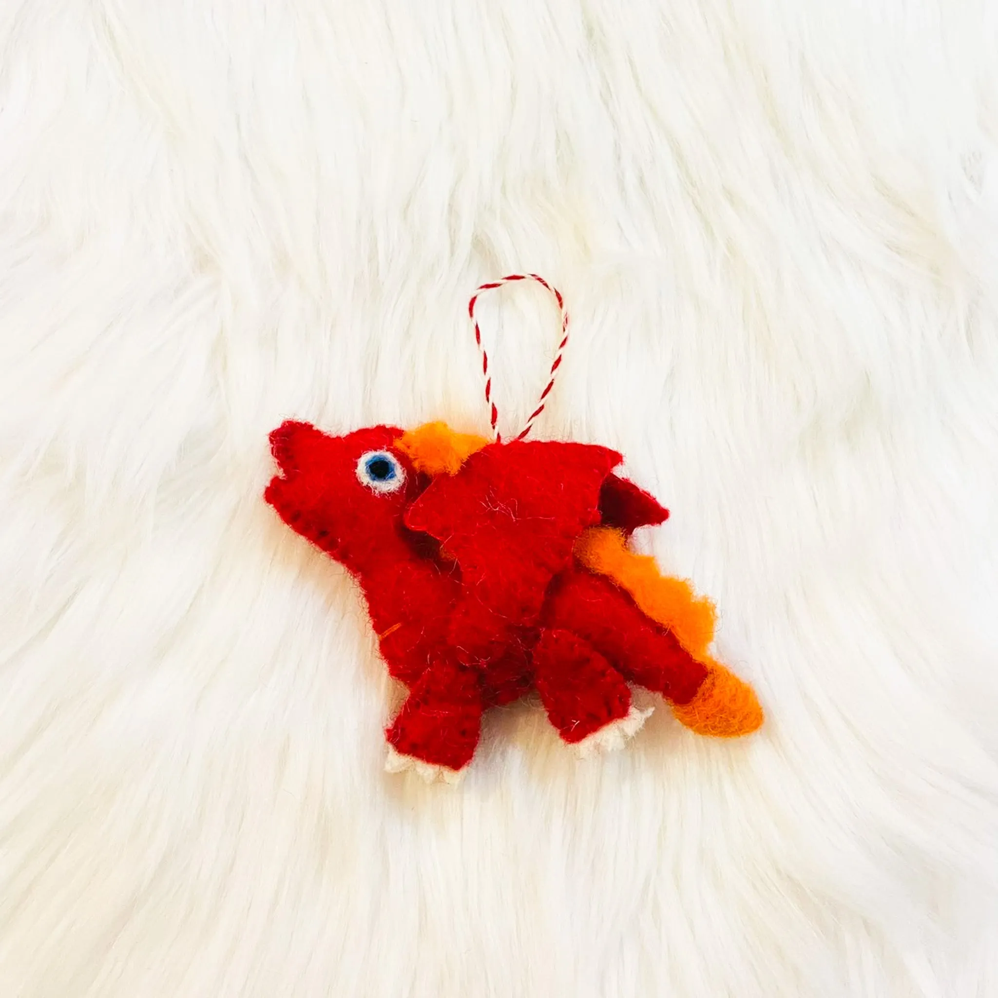 Felt Dinosaur Christmas Ornament