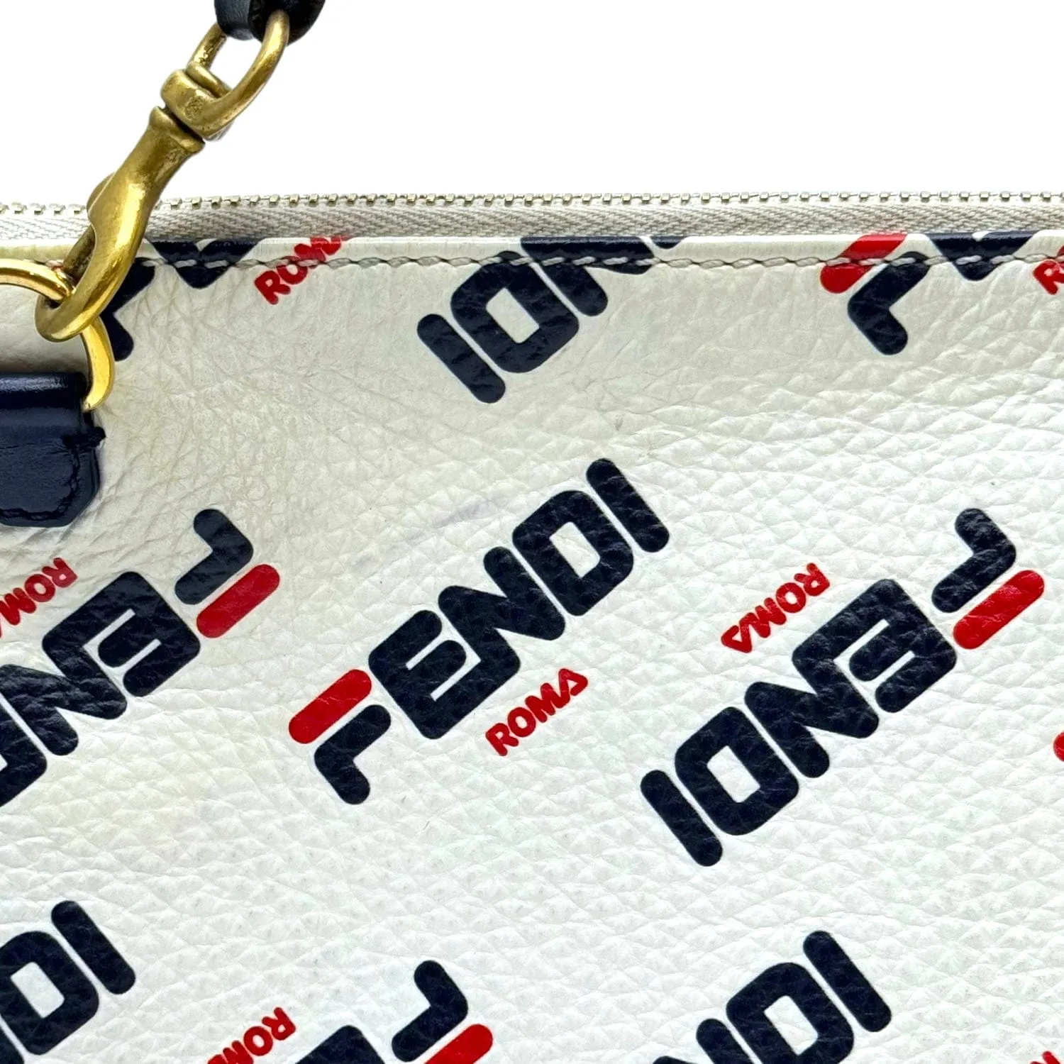 FENDI x FILA Leather Mania Shoulder Bag - Red, White & Blue