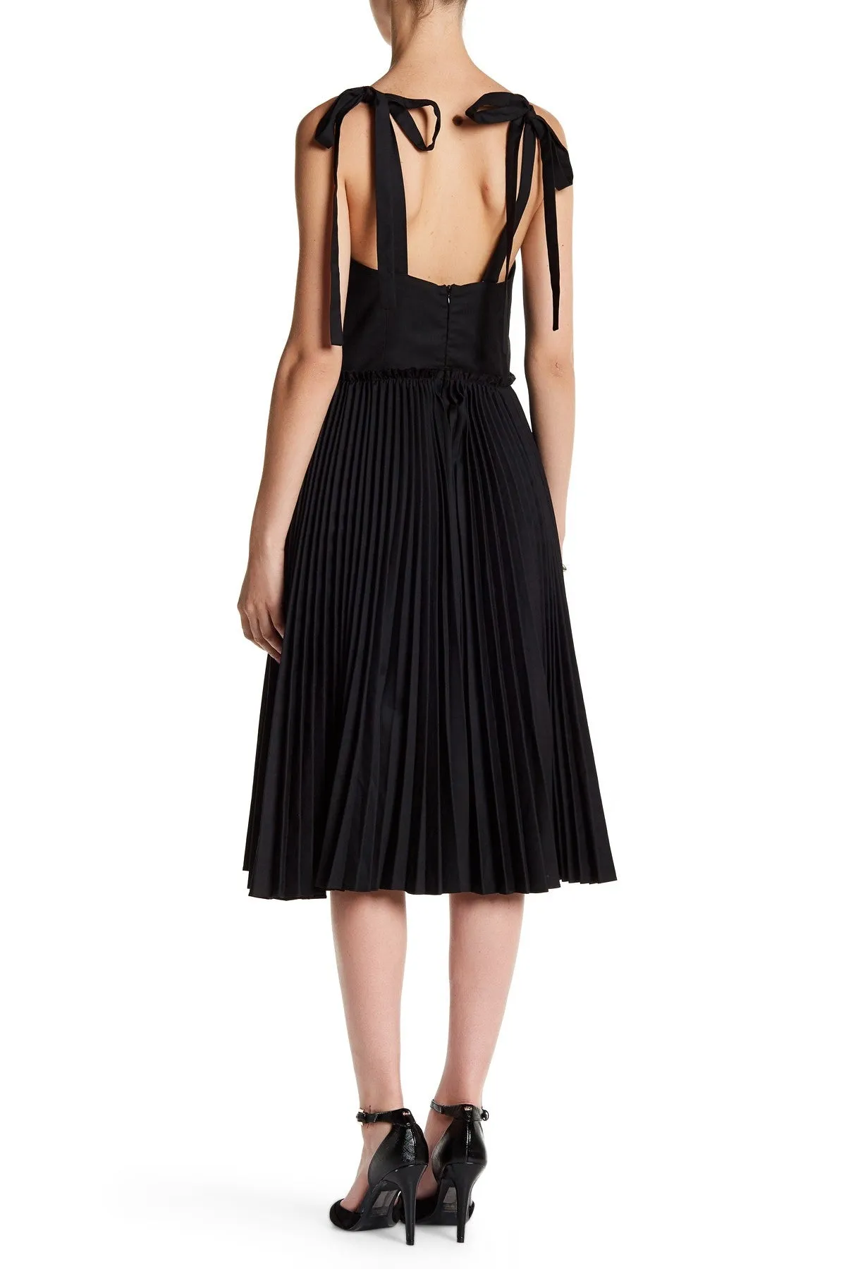 Few Moda Turn Up the Pleat Midi Dress