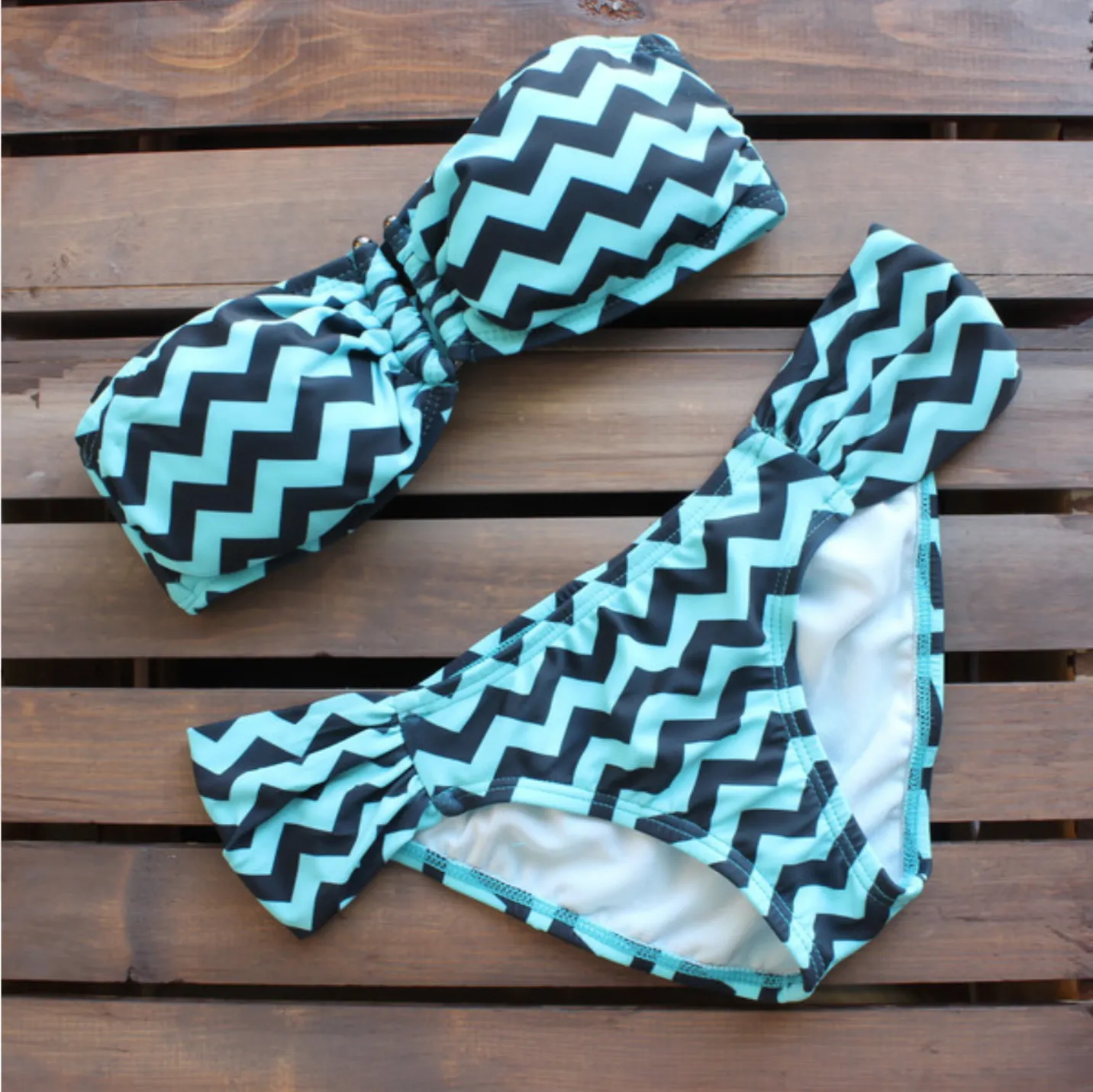 Final Sale - Chevron Bikini | Mint